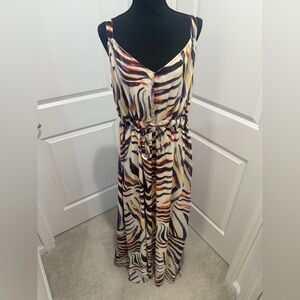 Junarose Brown and Black Sleeveless Sundress